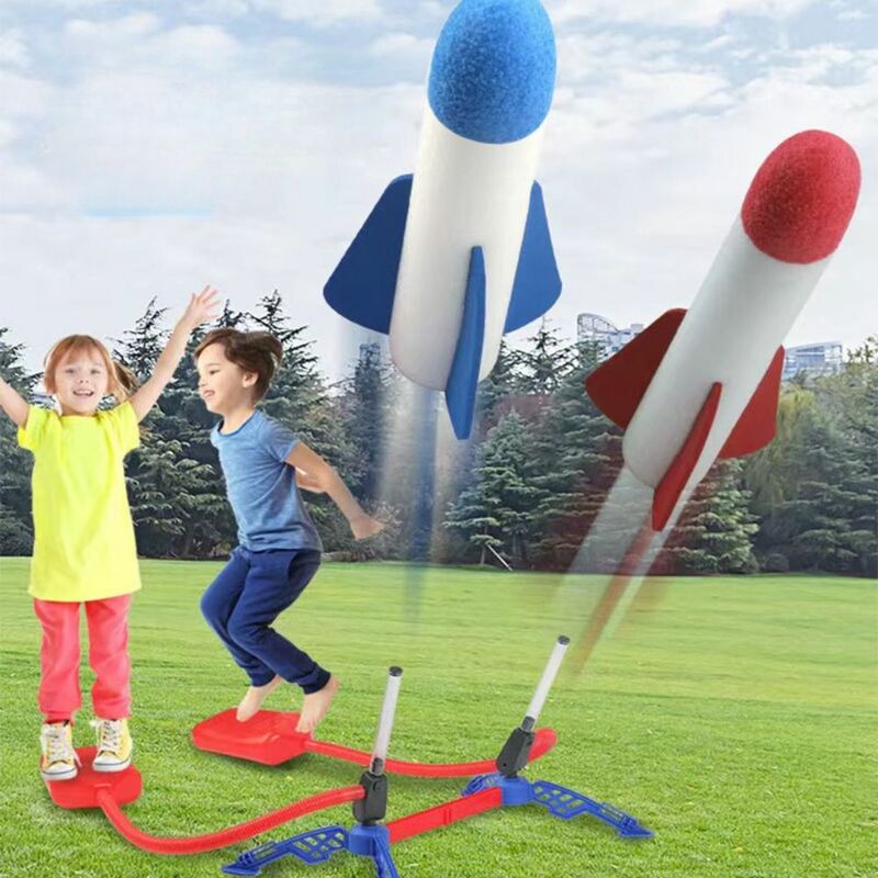 Giochi Ejection Flying Child Play Set Jump Sport Foot-stepping Rocket Flash Launch Rocket Foot trasmettitore piccoli razzi