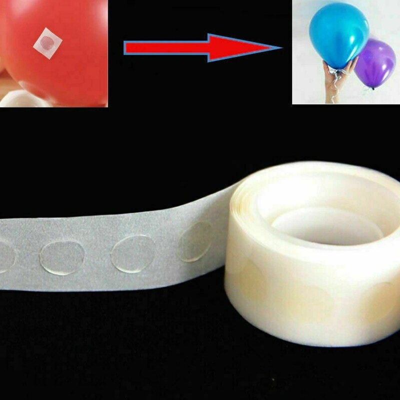 100 Point Balloon Adhesive Capsules Transparent Packaging Balloon Dispensing Point 1.2 Cm Diameter For Wedding Room Decorations