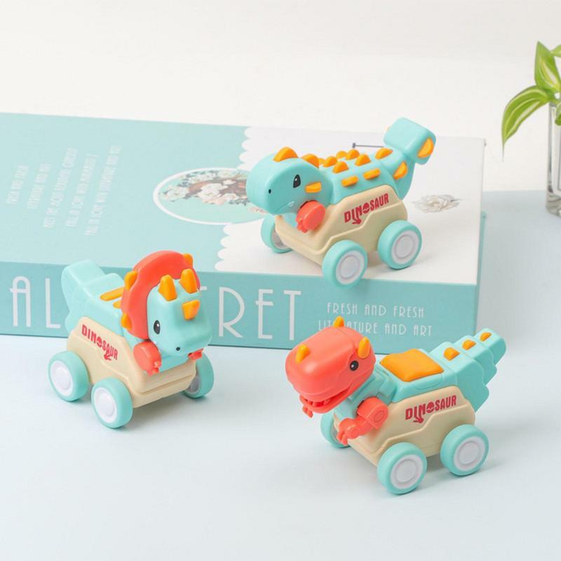 Jouets de dinosaure pour enfants, véhicule à inertie, jouets pour tout-petits avec pneus coordonnants, véhicule d'ingénierie, d37rib back, voitures