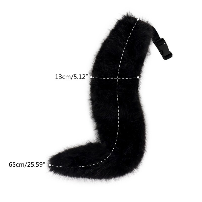 Faux Furs Foxes Costume Tail Cosplay Halloween Christmas Party Costume One Size