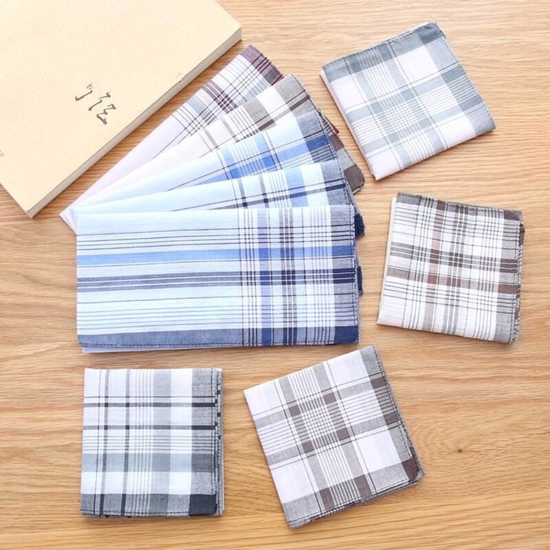 5/3 stücke quadratische karierte Streifen Taschen tücher für Männer klassische Vintage Tasche Baumwoll tuch für Neujahr Hochzeits feier 38x38cm zufällig