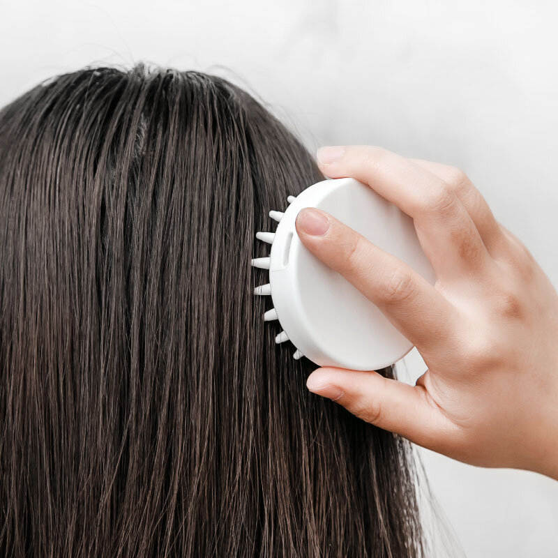 1 szt. Miękka silikonowa szczotka do włosów grzebień masujący czyszczenie głowy rozplązanie skóry głowy sprawia, że włosy gładkie stymuluje szczotki na porost włosów