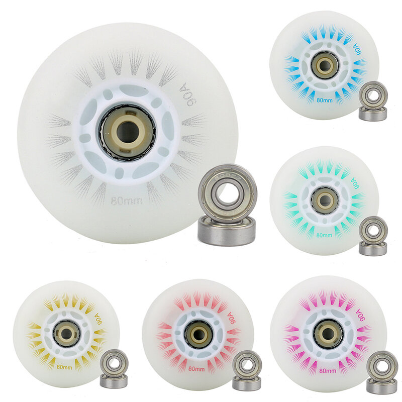 Inline Skate Flash Wheels With Magnetic Core Bearing 64MM-110MM Skate Wheels High Quality Quad Skates Core
