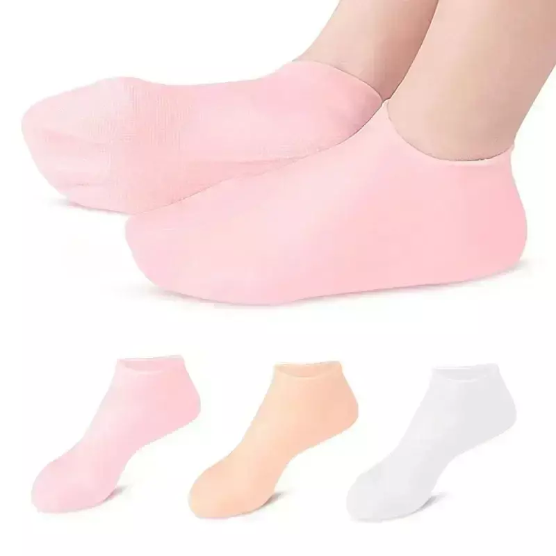 Spa Silicone Socks Gloves Moisturizing Gel Sock Exfoliating Preventing Dryness Cracked Dead Skin Remove Protector Foot Hand Care