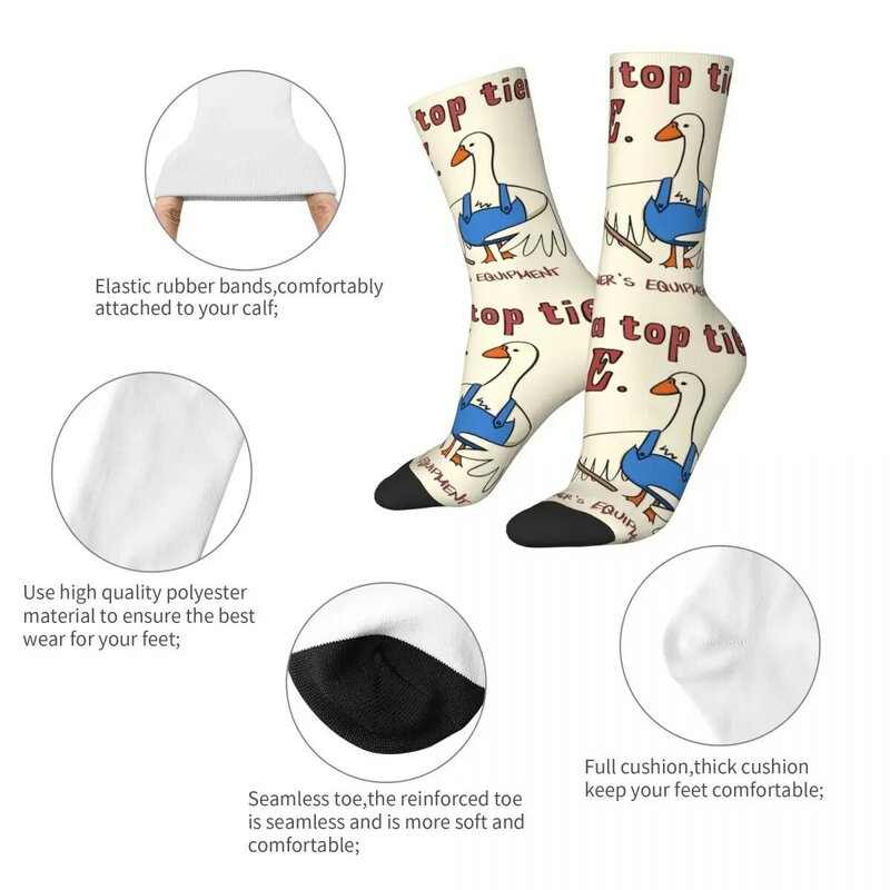 Crazy Design Unisex A Top Tier H.O.E. Socks Funny Goose Merch Cozy Socks Cotton Best Gift Idea