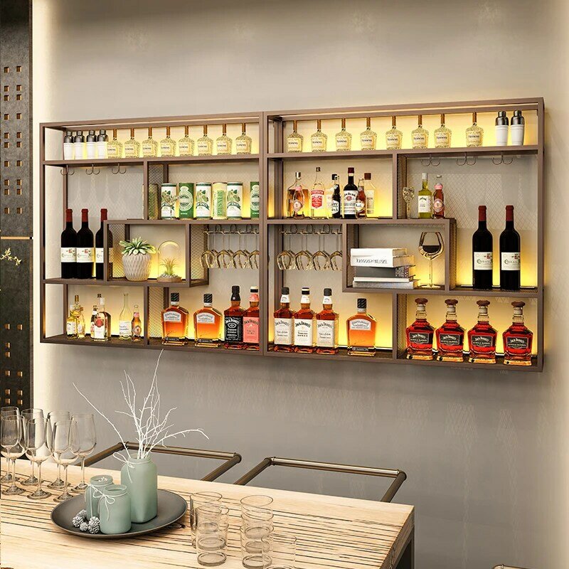 Настенные винные шкафы-держатели для бутылок, современные коктейльные розничные шкафы для бара, перевернутые шкафы для ресторанов, домашняя мебель