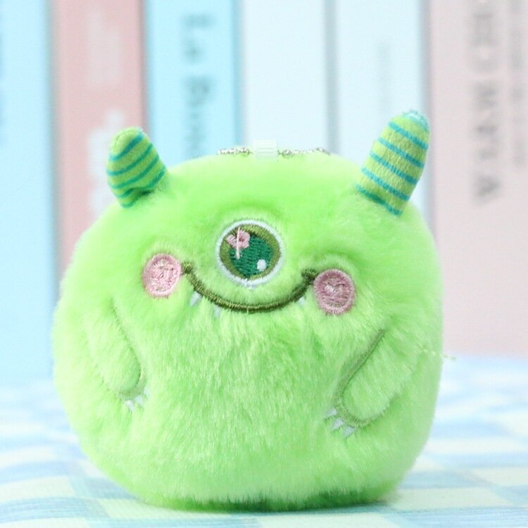 1Pc 10cm Cartoon Cute Little Monster Chaveiro Pingente Boneca Kawaii Animais de pelúcia Soft Stuffed Toys Dolls Kids Gift Pendant