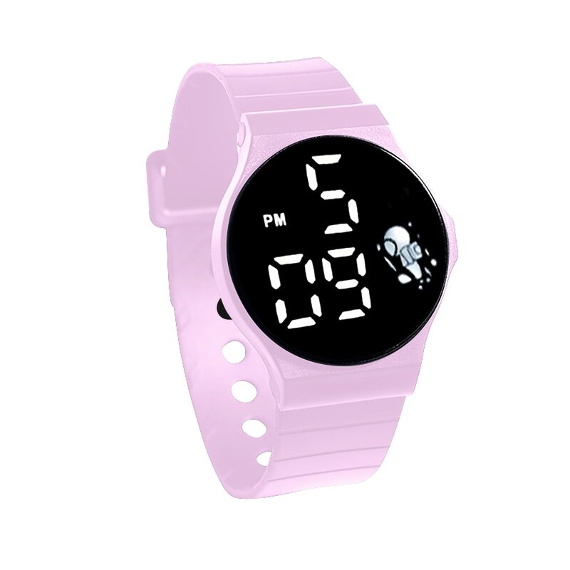 Jam tangan anak laki-laki perempuan, arloji olahraga Digital Analog elektronik Led Alarm tanggal ulang tahun