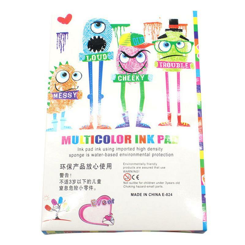 Almohadilla de tinta para manualidades, almohadillas de tinta degradada para dedos, sellos de colores lavables para la pintura de dedos de los niños, 24 colores