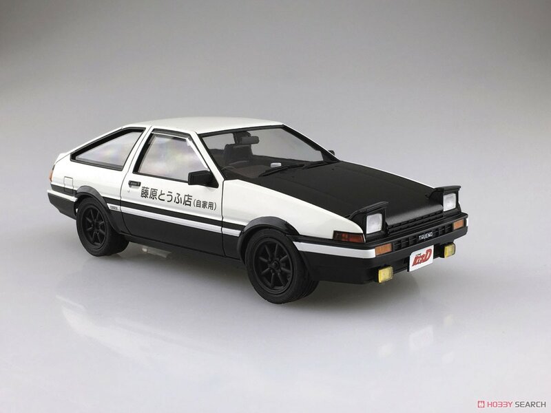 Aoshima 059579 Toyota 1/24 Initial D Fujiwara Takumi AE86 Trueno Project D Specification Model Car Toy Vehicles Collection Toy