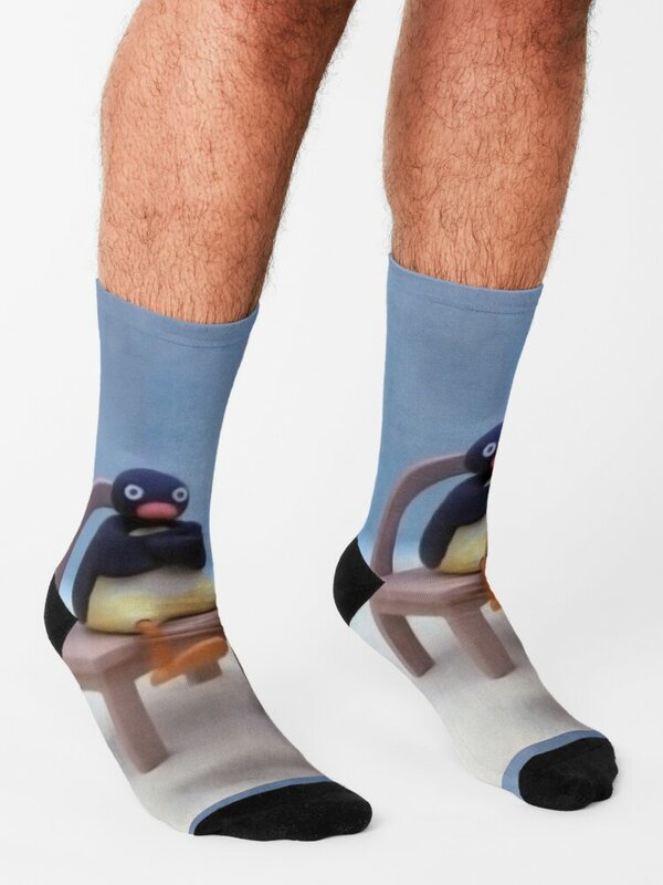 Bravo Pingu meias para homens, personalizado esportes, futebol, meninas