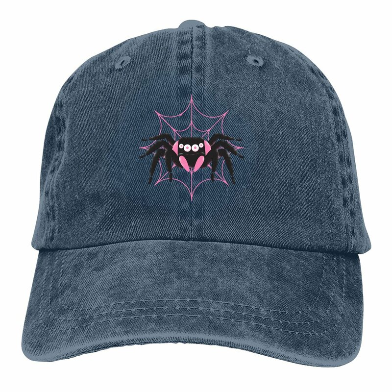 Pure Color Dad Hats BLACK PINK Women's Hat Sun Visor Baseball Caps Scary Spider Animal Peaked Cap