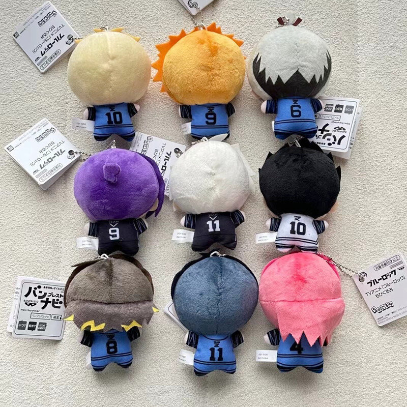キーホルダーの形をした青いロック型のおもちゃ,置物のおもちゃ,柔らかいバッグ,agi seishiro,chigiri homa,gagamaru,アクションフィギュア