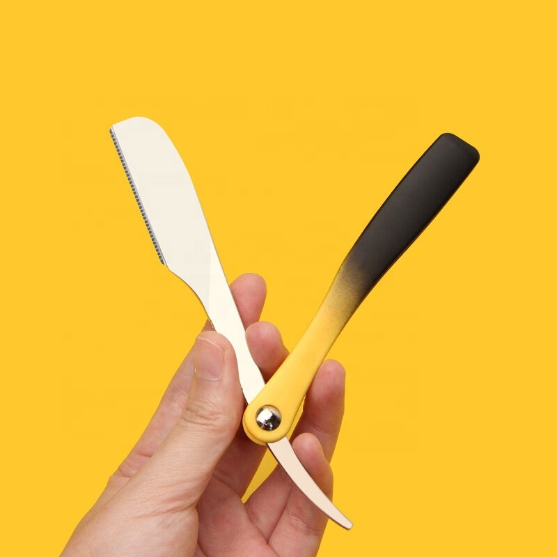 NEW Style Gradient Handle Blade Barber Folding Adjustable Razor Cut Shaving Safety Razor
