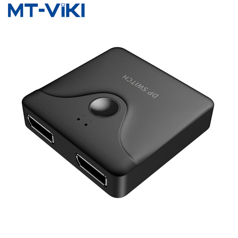 MT-VIKI HD de 2 puertos, conmutador DP, dos en uno, salida 4K60Hz, pantalla para ordenador portátil, dispositivo para compartir Audio y vídeo, MT-DP121 de conmutación bidireccional