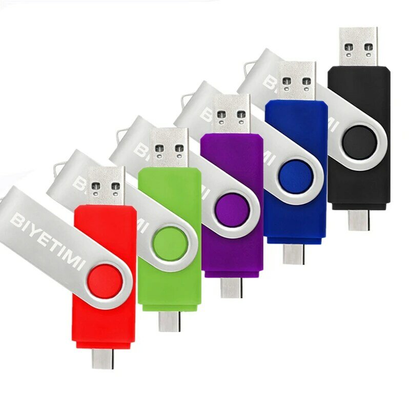 Biyetimi-Tipo C USB Flash Drives, Pen Drive, Pendrive, 32 GB, 64GB, 128GB, 64GB, 32 GB, 16GB, Tipo-C, Presente para Telefone, PC