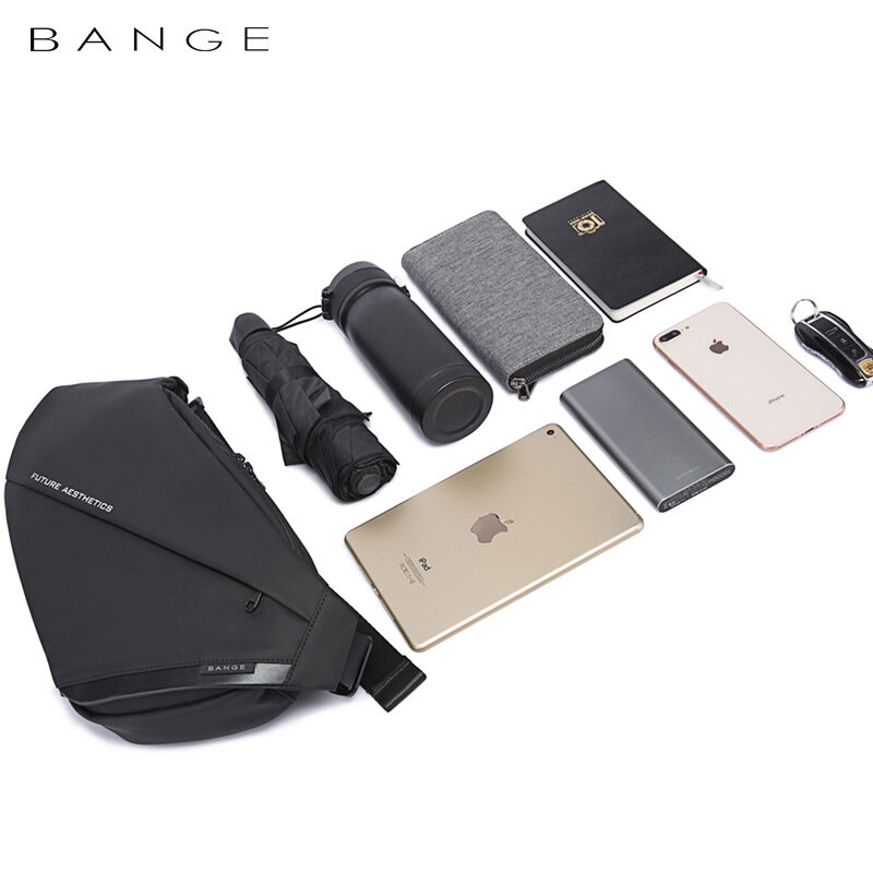 BANGE-Bolso de pecho para iPad de 9,7 pulgadas, bandolera de hombro, impermeable, antimanchas, antirrobo, gran capacidad, paquete de viaje corto