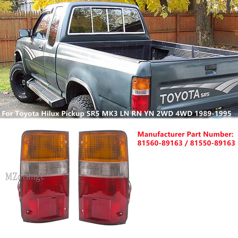 Задний стоп светильник для Toyota Hilux Pickup SR5 MK3 LN RN YN 2WD 4WD 1989-1995, стоп-сигнал поворота, автомобильные аксессуары