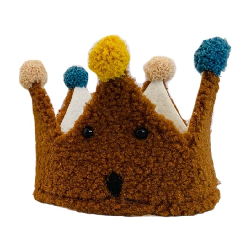 Детская шапка с медвежьей короной, необходимая для детского душа, украшения для памятных моментов, дропшиппинг