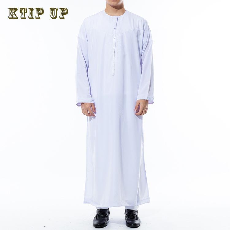 Longo caftan robe para homens, Vestuário árabe, Islam Abaya, Roupas muçulmanas, Kaftan Paquistão, Arábia Saudita, Vestidos masculinos