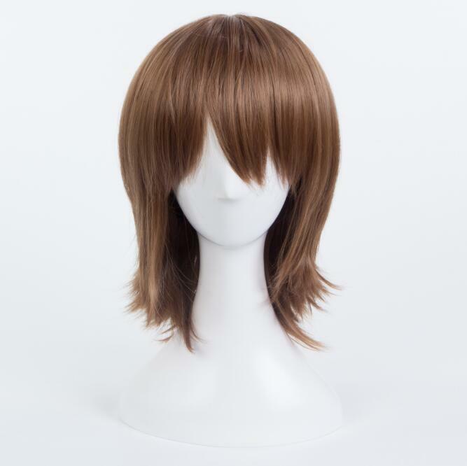 Cosplay Wig Fiber synthetic wig Game Persona 5 P5 Hero Cosplay Wig Brown short hair