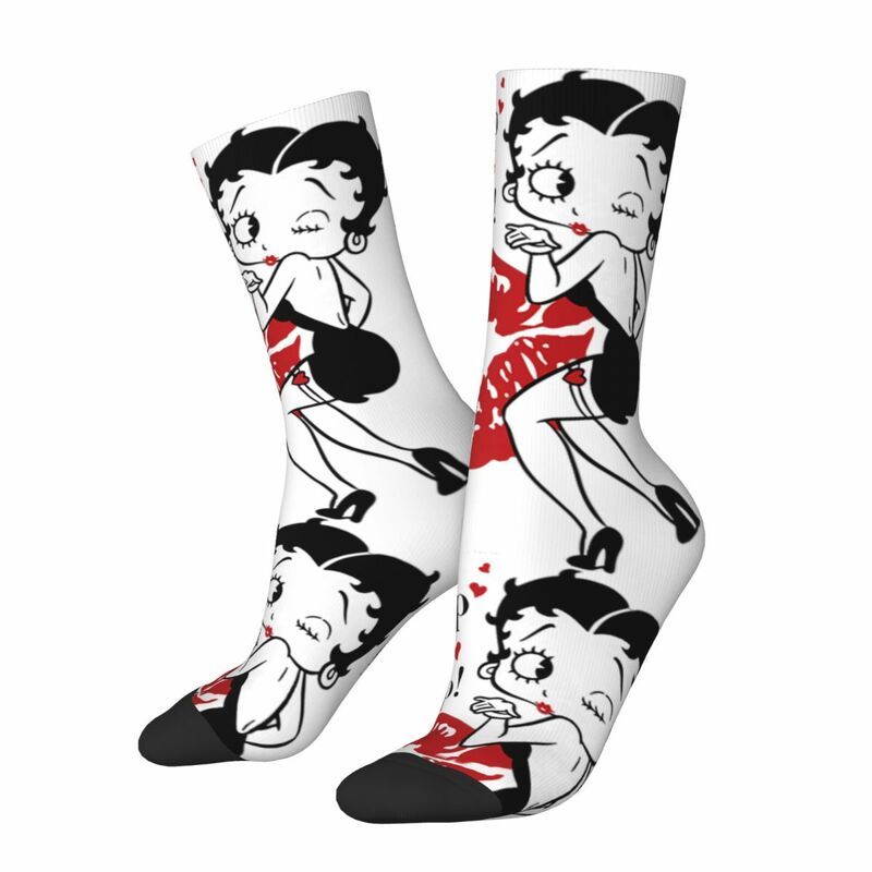 Cute Bettys For Fans Kisses Theme All Season Socks Accessories for Men Women Cozy Dress Socks