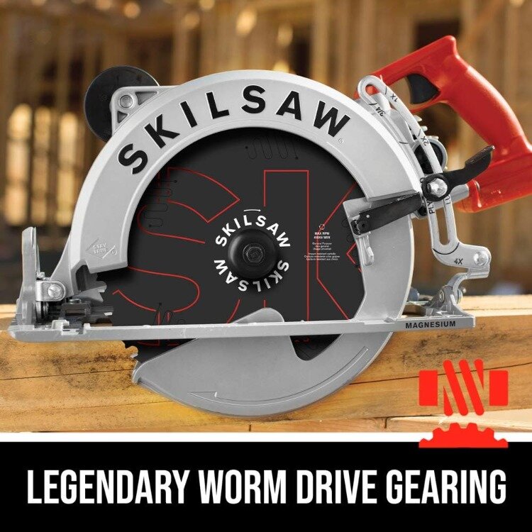 Skilsaw SPT70WM-01 15 AMP 10-1/4 "magnesium sawsquatch หนอนขับเคลื่อนเลื่อยวงเดือนเงิน
