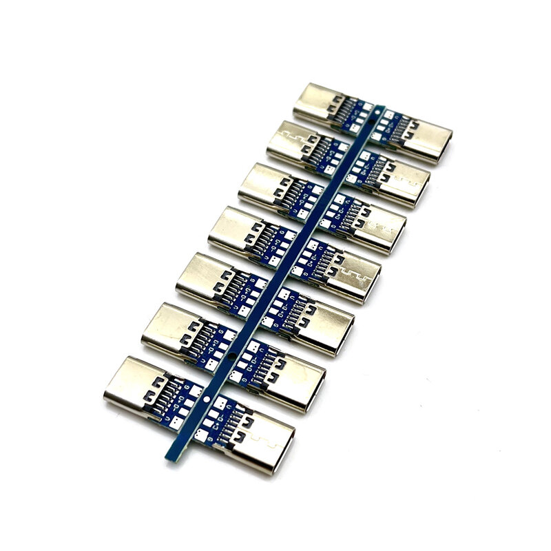 USB-C 3.1 C 타입 커넥터, USB 14 핀 암 소켓 소켓, 관통 구멍, PCB 180 수직 실드, 전체 길이 14.6mm, 1 개