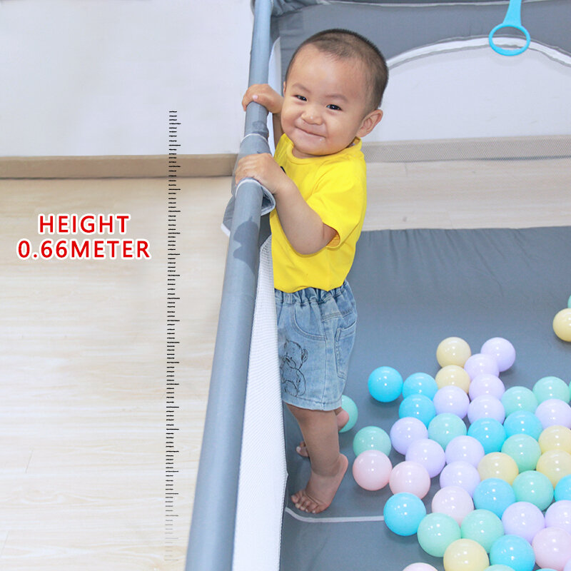 IMBABY-Corralitos para bebés de 150x180cm, piscina de bolas, parque infantil con puertas dobles, barrera de seguridad interior, valla para niños