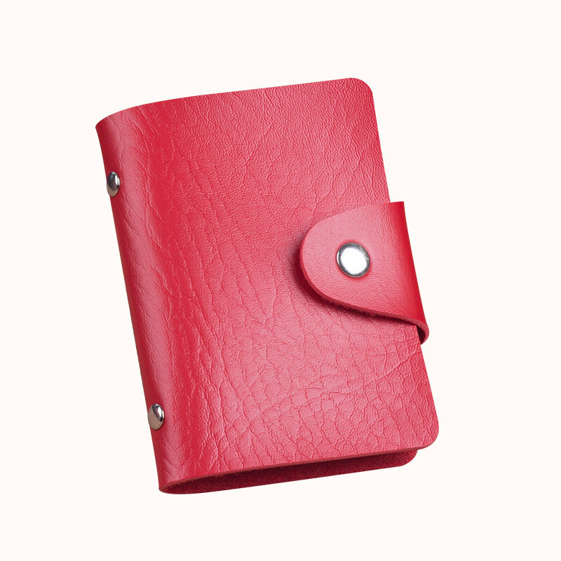 Card Holder with Button for Cards, Business Card Holder, ID Card Case, 24 Pockets, Frete Grátis
