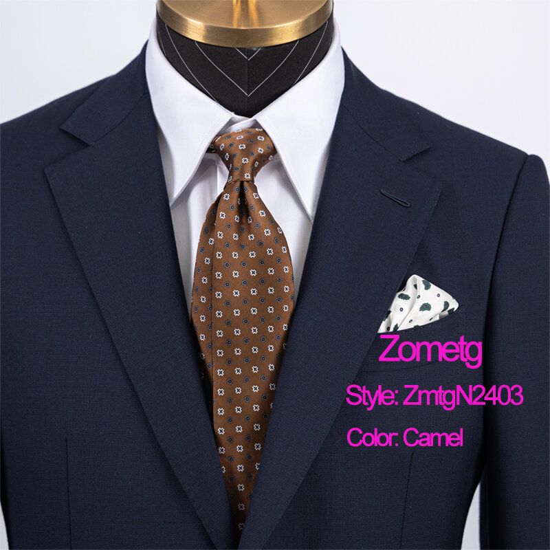 Corbata de negocios para hombre, corbatas de cuello de moda, corbatas de boda, corbatas de padre, corbatas marrones, corbatas de 9cm