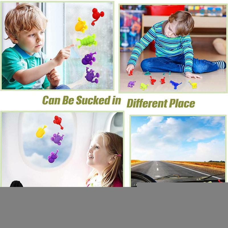 Soft Silicone Sucker Building Blocks Toys DIY Silicone Block Model Sucker Assembled Construction Educational Funny Toys For Kids