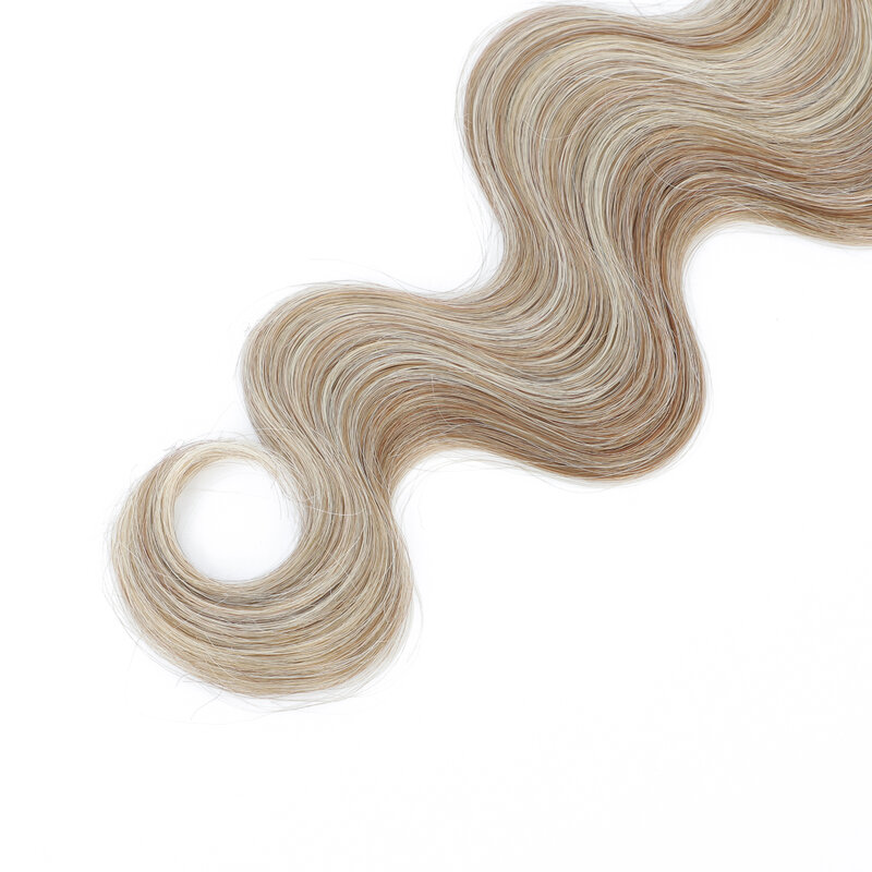 Fasci di capelli colorati dell'onda del corpo 613 estensioni dei capelli sintetici naturali biondi pianoforte Ombre coda di cavallo spessa tessitura dei capelli profondi sciolti