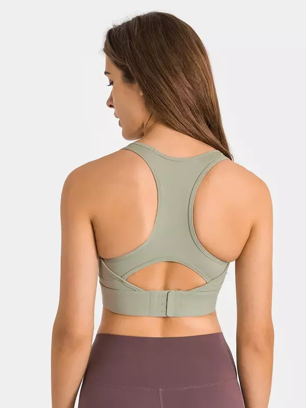 Lemon GRACE Back Buckle Adjustable Women's Bra Brushed Push up Sport bra Medium to High Support Soft Yoga Bra for Gym Activewear