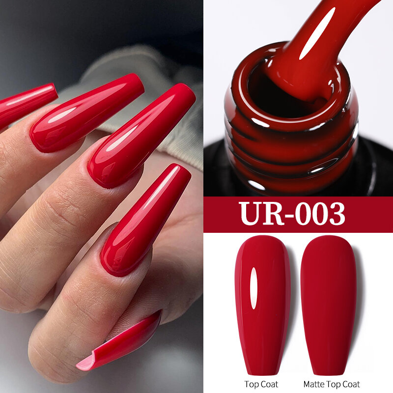 Cukier UR 7.5ml w kolorze ciemnego czerwonego wina czerwony żelowy lakier do paznokci jesienny żel malowanie paznokci półtrwały artystyczny Manicure do paznokci, który wchłania LED UV żel do paznokci