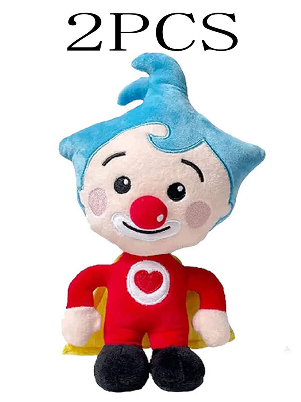 10pcs 25cm niedlichen plim Clown Plüsch tier Cartoon ausgestopfte Plüsch puppe Animation Figur Plüsch tier Anime weiches Geschenk Spielzeug für Kinder Geburtstag