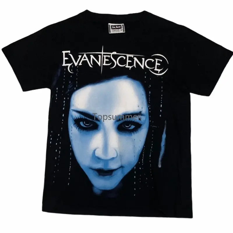 T-Shirt Evanescence Vintage Rock Band dal Design raro 2000S