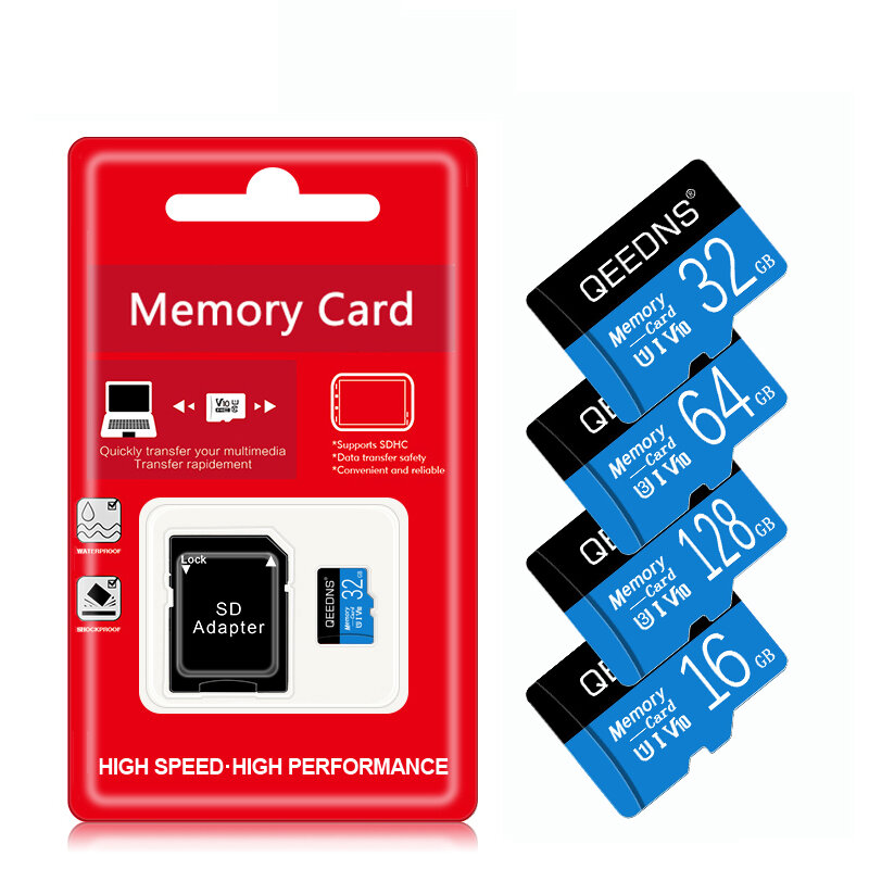 Kartu memori SD 256GB Class10, kartu sd mikro TF kecepatan tinggi 16GB 32GB 64GB 128GB 256GB 512GB untuk ponsel