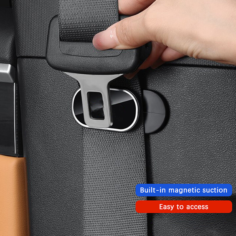 Magnetic Car Seat Belt Holder Anti-Wear Stabilizer Adhesive Adjustable Fastener Clip For Auto Seat Safety Car Interior Supplies