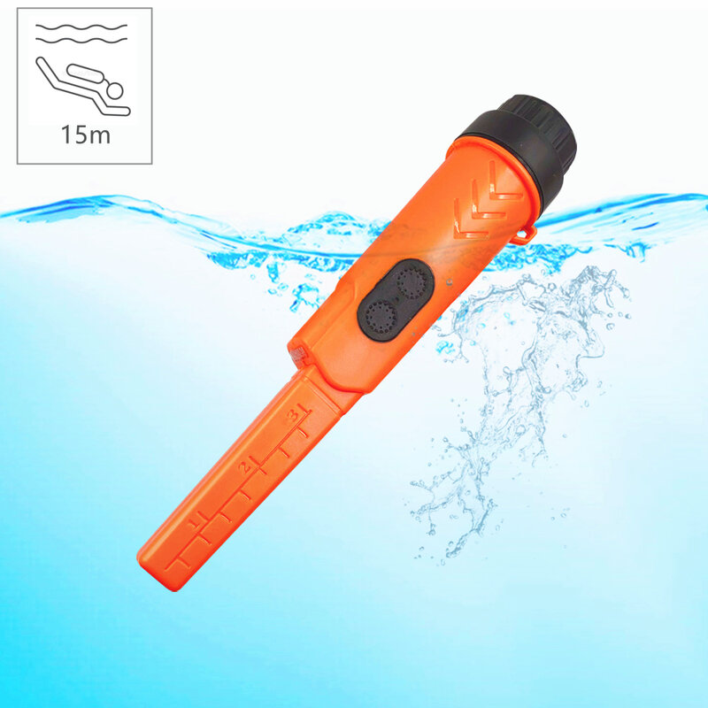 Ponteiro impermeável detector de metais pinpointer subaquático q05 com 9v 800ma bateria recarregável usb