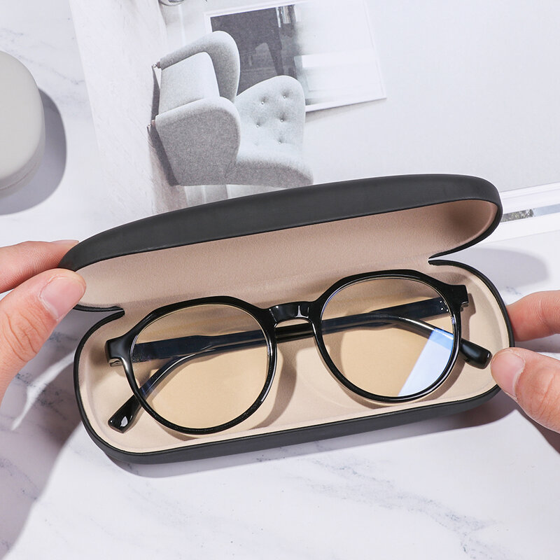 Étui à lunettes portable étanche vintage, boîte à lunettes en métal, grande capacité, mode