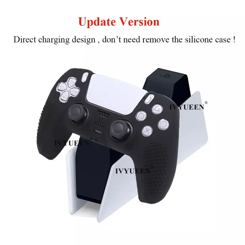 Pele protetora antiderrapante para PlayStation 5, edição cravejada 3D, controlador PS5, estojo de silicone, apertos do polegar para Dualsense, capa macia