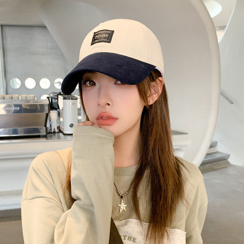 Корейская версия, новая весенне-Осенняя шапка для женщин, модная бейсбольная кепка с буквенным логотипом, повседневная, универсальная, защита от солнца