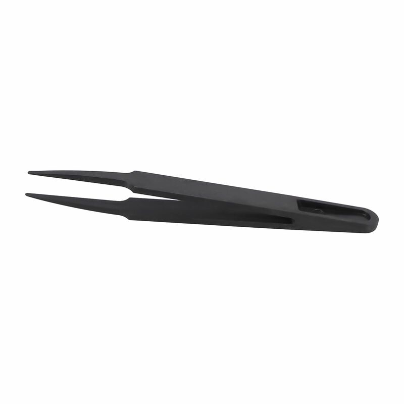 Pinzas antiestáticas de fibra de carbono, utensilios de mano para uso cosmético General, equipo de taller, color negro, 1 unidad