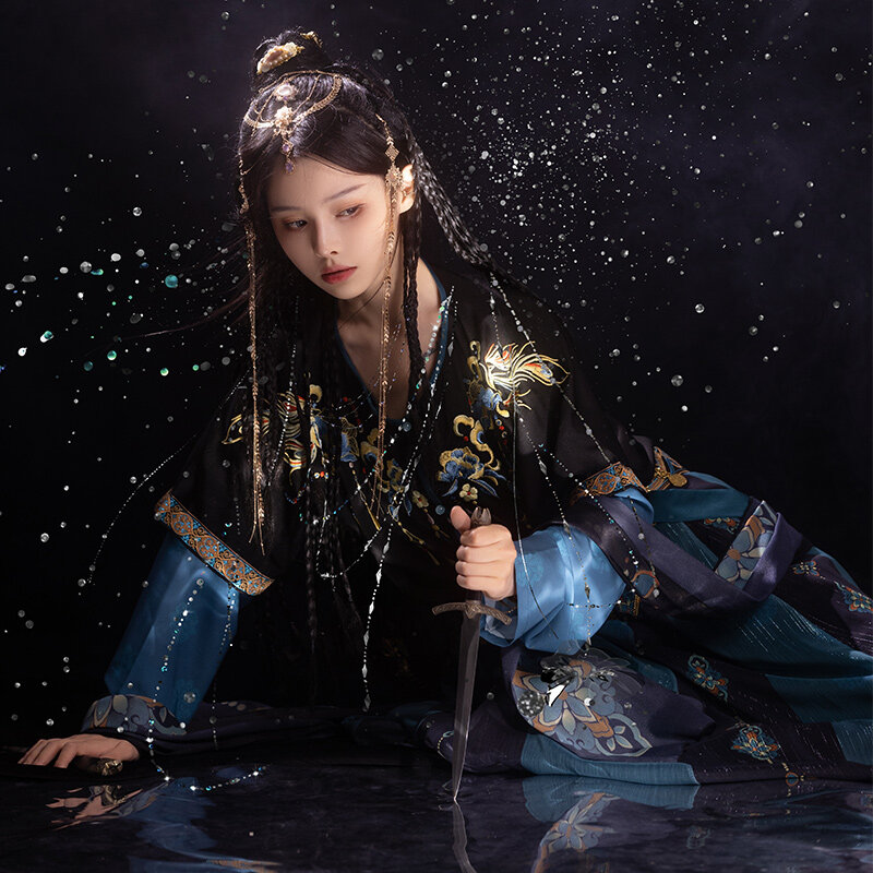Vestido de baile folclórico Oriental para mujer, conjunto de vestido Hanfu tradicional de estilo chino, Cosplay de primavera y verano, nuevo