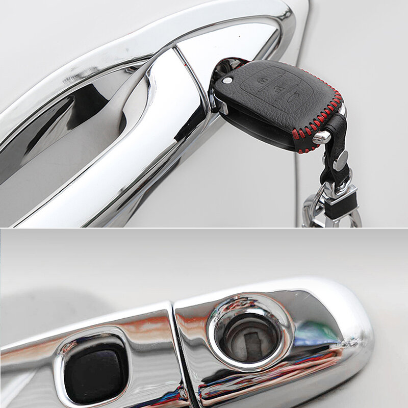 Untuk Peugeot 208 2012 2013 2014 20152016 2017 2018 2019 Luxurou Penutup Gagang Pintu Chrome Set Mobil Styling Aksesori ABS