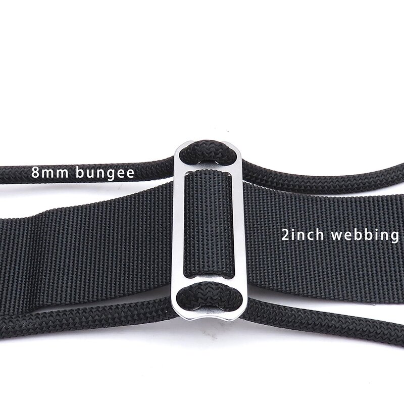 Sidemount cinturón tri-glide para buceo, hebilla de fijación BCD, retenedor de cuerda, hebilla de fijación