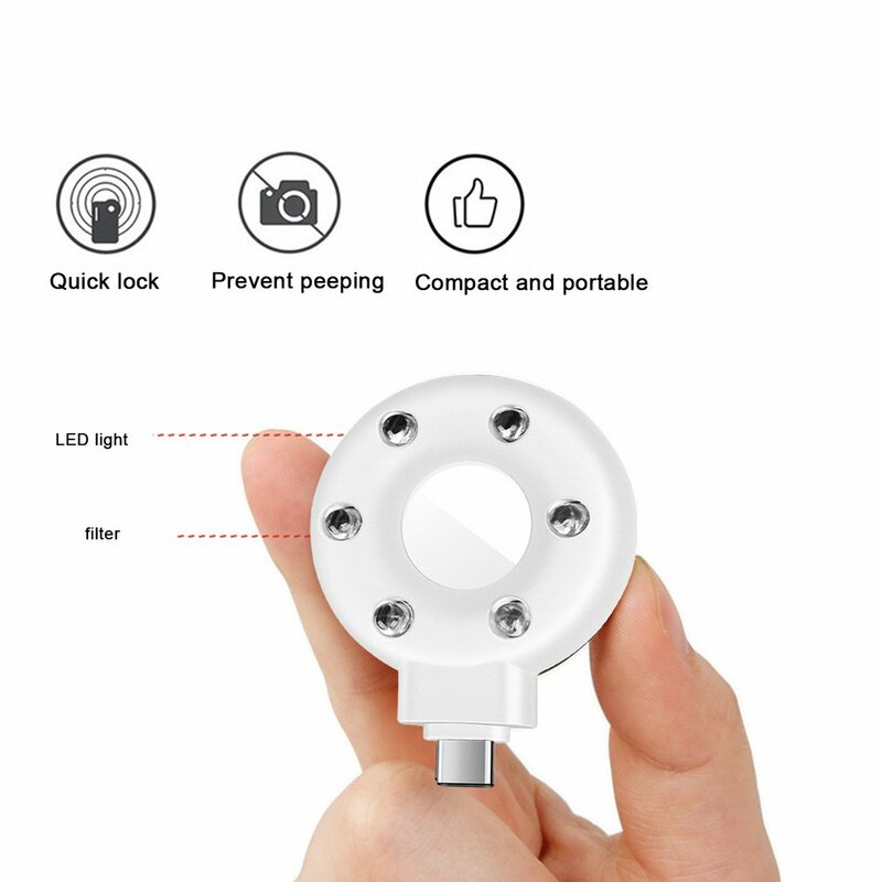 USB-C Detektor Kamera Portabel Anti Asli untuk Perjalanan Luar Ruangan Hotel Sewa Kamera Anti-pencurian LED IR Alarm Detektor Kamera Tersembunyi