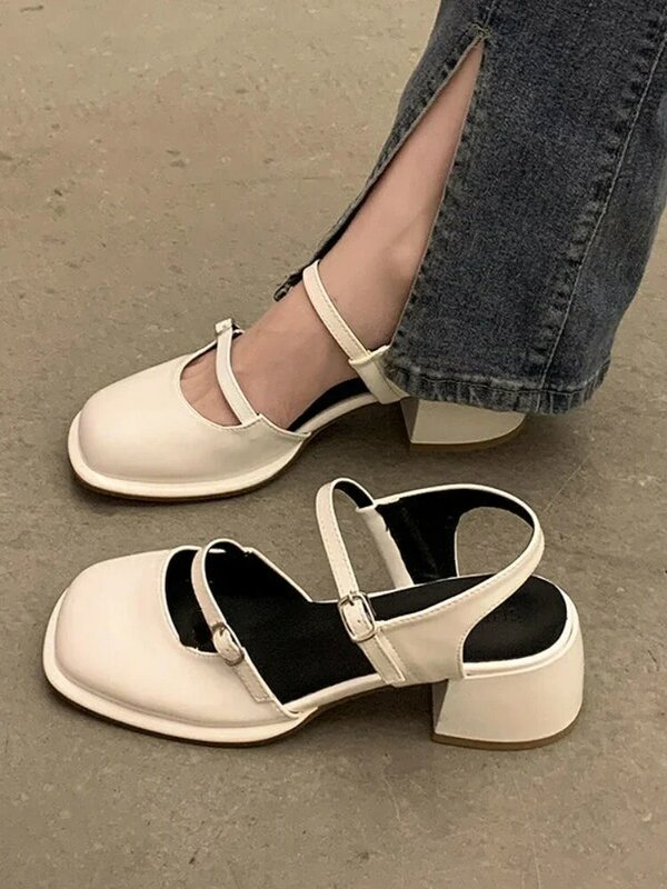 Antypoślizgowe okrągłe Toe sandały buty damskie Casual 2023 letnie Hollow Beach eleganckie buty koreański Fashion Party Shoes Woman Design