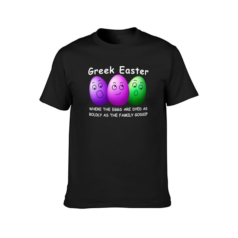 Camiseta con cita divertida de comida griega para hombres, tops lindos, camisetas de entrenamiento con estampado de animales, Pascua griega